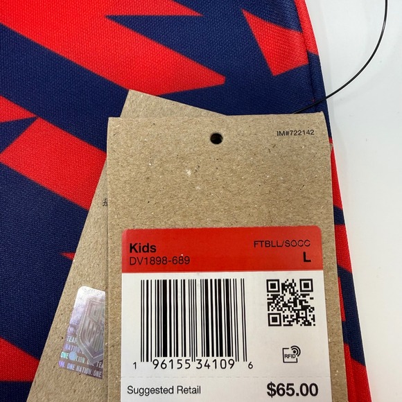 Nike Kids Large USA Soccer USWNT Pre-Match Jersey Navy Red DV1898-689 NEW - Picture 8 of 9